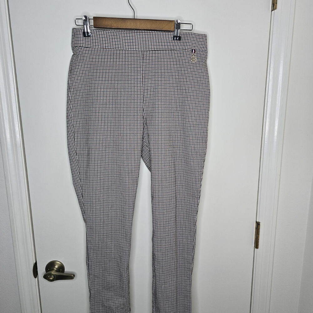 Tommy Hilfiger Black and White Patterned Dress Pants